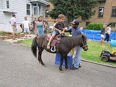 Helping Kid to Ride Pony