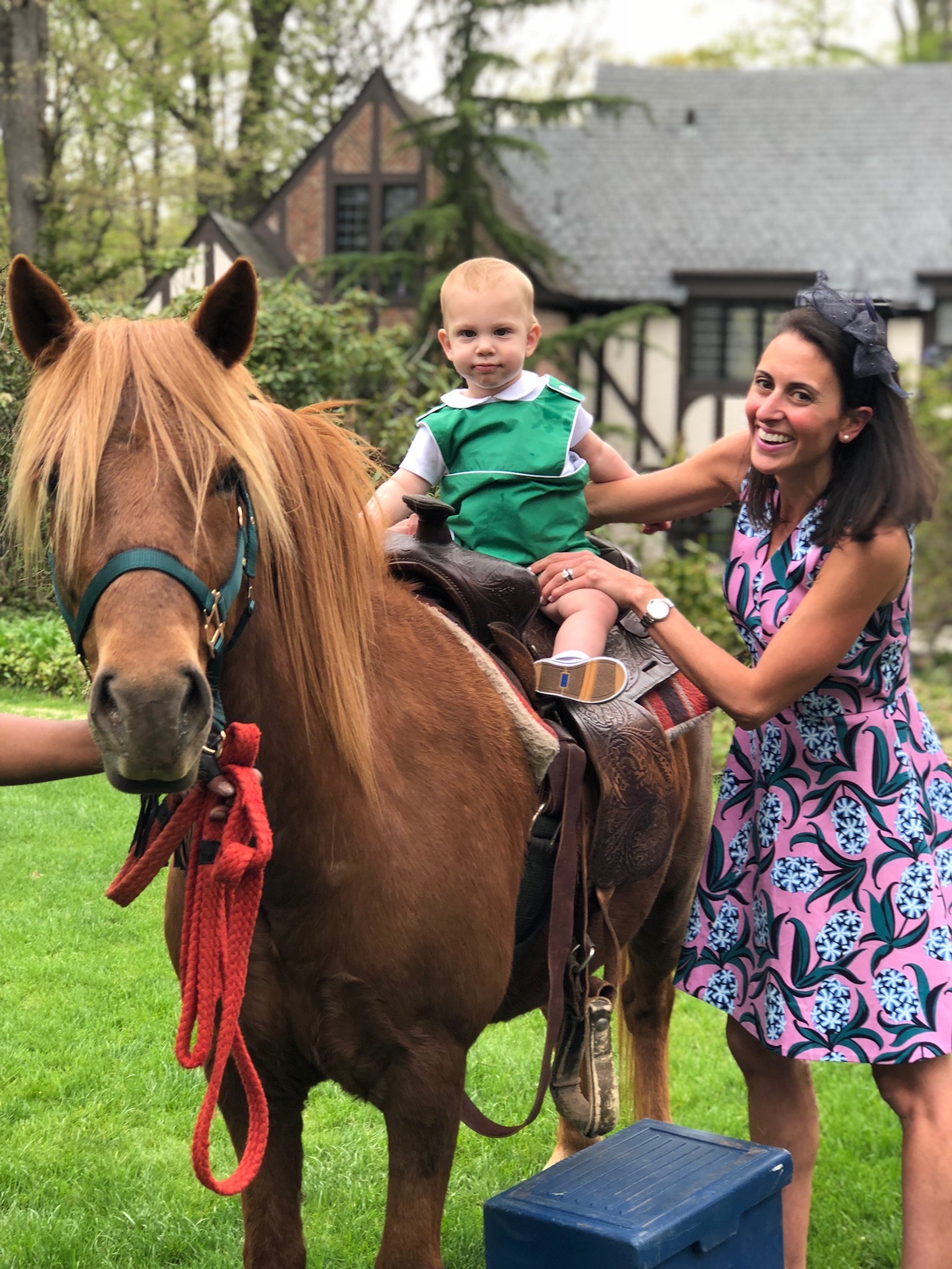 Baby on pony photoshoot